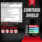 9in1 Cortisol Shield - Magnesium Glycinate & Ashwagandha with Rhodiola, Phosphatidylserine, Passion Flower, L-Theanine, Apigenin, Licorice, Magnolia - Rest Well & Mood Balance - 60 Count