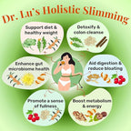 Dr. Lu’s Happy Slim Herbal Tea | 100% Natural Tea for Digestive Comfort & Body Balance | Gentle Colon Cleanse Tea for Daily Detox | 11 Herbs incl. Hawthorn, Lotus Leaf, Burdock, Dandelion | Laxative-Free
