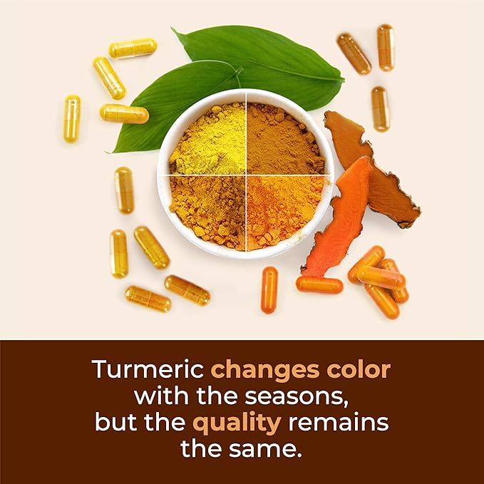 Turmeric Curcumin Supplement with Black Pepper Extract - High Potency Organic Turmeric 1200mg & 95% Curcuminoids for Joint & Digestive Health - Joint Support Supplement - 180 Vegan Curcuma Capsules