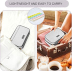 Weekly Travel Pill Organizer 3 Times A Day Pill Case for Purse with Removable 7 Day Pill Box Holder,Cute Medication Organizer Pill Container for Medicine, Vitamin, Supplement(Dark Grey, Large)