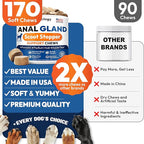 Anal Gland Support Chews for Dogs - 170 Ct - Scoot Treatment - Dog Anal Gland Supplement - Pumpkin, Psyllium Husk, Fiber - Supports Gut Health & Stool Quality - Digestive Enzymes - Made in USA