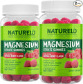 NATURELO Magnesium Citrate Gummies - for Calm & Relaxation Support, Natural Berry Magnesium Gummies, 60 Vegetarian Gummies (Pack of 2)