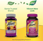 Nature’s Way Alive! Women's 50+ Premium Gummy Multivitamin Supplement, Supports Heart, Brain & Bones*, B-Vitamins, Vegetarian, Grape and Cherry Flavored Gummy Vitamins, 75 Gummies (Packaging May Vary)