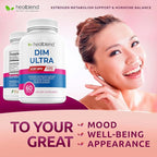 healblend DIM Ultra Dietary Supplement 350mg with Bioperine, Diindolylmethane, Estrogen Metabolism Support, Hormone Balance & PMS Relief, 60 Capsules