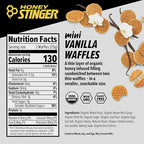 Honey Stinger Organic Mini Vanilla Waffles | Energy Stroopwafel for Exercise, Endurance and Performance | Sports Nutrition for Home & Gym, Pre and Post Workout | 5 Bags, 26.5 Ounces