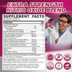 Organic Beet Root Gummies with L-Citrulline & L-Arginine, Nitric Oxide Supplements for Men and Women, Grape Seed, Pomegranate, Saffron for Circulation, Vâsculâr & Vitality, Vegan, Sugar Free, 120 Cts