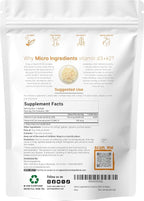 Micro Ingredients Vitamin D3 5,000 IU + K2 MK-7 100 mcg, 300 Softgels | Virgin Coconut Oil | 2-in-1 Support | Easy to Swallow, Non-GMO
