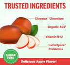 Force Factor ProbioSlim Keto ACV Gummies, Organic Apple Cider Vinegar Gummies with LactoSpore Probiotics & Prebiotics to Support Digestion, Metabolism, & Immune Health, 1 Net Carb, Apple Flavor, 240ct