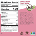 Lenny & Larry's Cookie-fied Bar – Chocolate Chip Cookie Dough Vegan Protein Bars 9x45g – Healthy Snacks with 12g Plant Protein & 5g Fiber – Gluten-Free Power Bar, Non-GMO & Vegan
