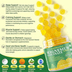 Magnesium Glycinate Gummies 400mg with Ashwagandha, CoQ10, Zinc & Vitamin C - Women Men Adults & Kids 4+ - Sugar Free Vegan Gummies for Sleep, Relaxation & Stress Relief-Pineapple Flavor, 90 Count