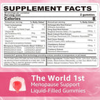 Menopause Gummies Supplement for Women w/ Red Clover, Black Cohosh for Hot Flashes, Menopause Support Vitamins + Ashwagandha Probiotics, Over 50 Hormone Support Balance Gummies Sugar Free, Vegan 60ct