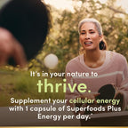 Nature’s Bounty Superfoods Plus Energy to Support Cellular Energy, 23 Fruits & Veggies Supplement, 30 Capsules