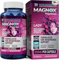 MAGNOX® Lady Magnesium Supplement | Menopause and PMS Support Supplement for Women | Magnesium Complex with Vitamins B6, B1, B12, D, Zinc | High-Absorption Dead Sea Organic Magnesium | 60 Capsules