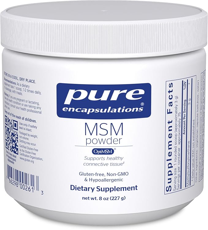 Pure Encapsulations MSM Powder | Hypoallergenic Supplement Supports Joint, Immune, and Respiratory Health | 8 Ounces
