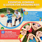 2Pack Kids Probiotic + Prebiotic Fiber Gummies 5G, 12 Billion CFU Probiotic & Veggie Fruit Fiber, w/ Organic Inulin, Methyl B12 B6 D3 C, Lutein for Children's Digestive & Gut, Immune Health,Sugar Free