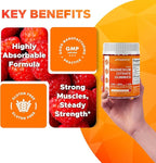 Vitamatic Magnesium Citrate Gummies 600mg per Serving - 240 Vegan Gummies - Natural Raspberry Flavor - High Absorption Magnesium Supplement - Supports Nerve, Bone and Muscle Health