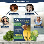 Wellgenix Menocet Plus Menopause Support - Natural Supplement for Women - Daily Relief Feminine Care - Helps with Hot Flashes, Night Sweats, Mood Swings & Irritability - 30 Tablets