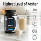 Unflavored Whey Protein Powder. 25g Protein Shake for Post Workout Recovery, Smoothie & Baking. Gluten & Sugar Free, Highly Kosher, Essential Amino Acids (5.5g BCAA, 2.7g Leucine), 1.65lbs 23 Servings