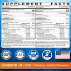 Cod Liver Oil Gummies 1000mg for Kids & Adults - w/Omega 3 (EPA & DHA), Vitamins A, D3 & K2 - Cod Liver Oil Omega 3 Gummies for Immune, Brain & Cognitive Support, Sugar-Free, Orange Flavor, 60Cts