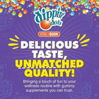 Dippin' Dots - Multivitamin Gummies for Kids Rainbow Fruit Flavor Complete Multivitamin Chewy Gummies Vitamin A, B, C, D3, E, B6, Zinc - 60 Count