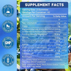 Magnesium Glycinate Gummies 600mg, Sugar Free Magnesium Potassium Supplement for Adults with Magnesium L-Threonate, Vitamin D, B6,and CoQ10 for Sleep, Body Support and Relaxation,120 Count