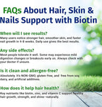 1 Body Hair Skin and Nails Vitamins with Biotin – Hair Growth Supplement for Women & Men with 26 Vitamins, Minerals & Herbal Extracts – Stronger Hair, Healthy Skin & Nails – 60 Vegan Capsules