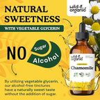Wild & Organic Chamomile Flowers Drops - Add to Tea for Relaxation Support - 500 mg Chamomile Extract Liquid Drops - Calming Herbal Supplement - 56-Day Supply - Vegan, Sugar & Alcohol-Free - 4 fl oz