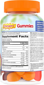 Emergen-C 750mg Vitamin C Gummies for Adults, Immune Support Gummies, Gluten Free, Strawberry, Lemon and Blueberry Flavors, Back to School Essentials - 45 Count
