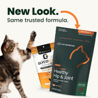 VetriScience Extra Strength Healthy Hip & Joint Chews, GlycoFlex Glucosamine and Green-Lipped Mussel Joint Support Supplement for Cats, Promote Mobility and Soothe Joint Discomfort, Chicken, 60 Count