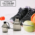 The Scoopie Supplement Container, Scoop, and Funnel System for Pre Workout Powder and Post Workout Protein, Spill Proof Holder Dispenser, Gym and Shaker Bottle Travel Accessory, PACK OF 4, RED