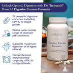 Dr. Tennant's Digestive Enzyme Supplement | 27 Enzymes with 2X DPP-IV | Supports Gut Health, Bloating Relief & Gluten and Dairy Digestion | 200 Capsules – 100 Day Supply