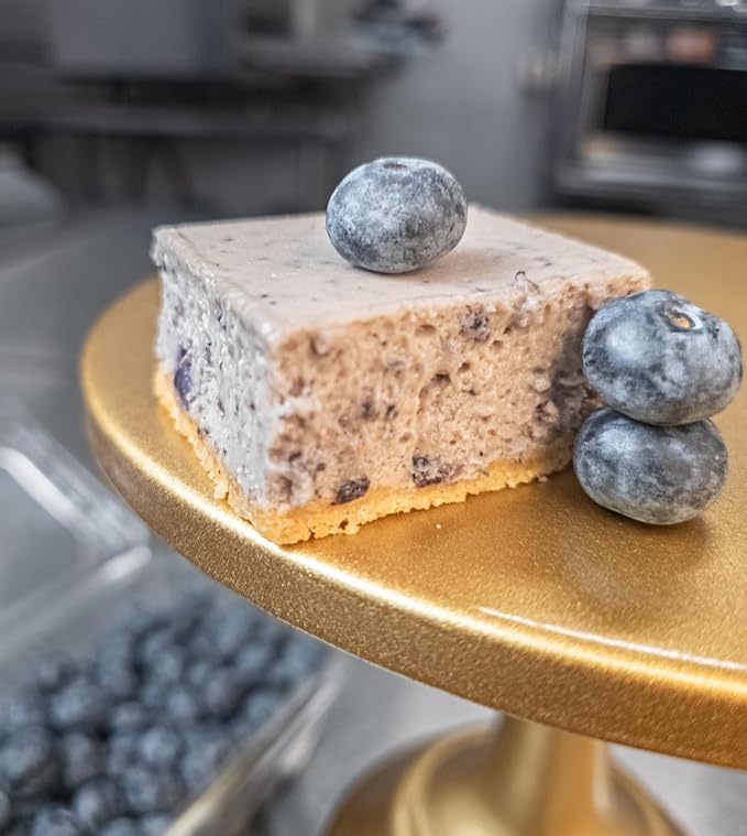 Low Carb Protein Cheesecake Bars | High Protein, Gluten-Free, Clean Ingredients Snack Bars (8, Blueberry)