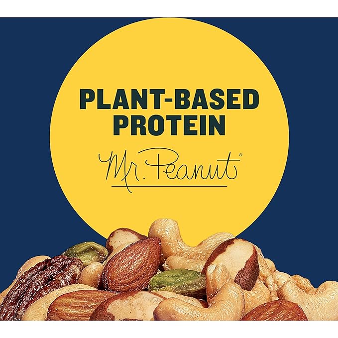 PLANTERS Deluxe Mixed Nuts with Sea Salt,27 oz Resealable Container - Variety Mixed Nuts Snacks with Cashews,Almonds,Pecans,Pistachios & Hazelnuts - Energy Boost - Kosher,(Pack of 2)