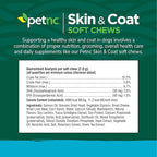 Petnc Dog Skin and Coat Supplement (60 Chewables), With Omega 3, EPA & DHA, Promotes Healthy Skin & Glossy Coat, For Dogs 18 Weeks & Older, Liver Flavor