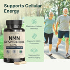 VINATURA NMN Complex Supplement 1325MG - NMN 1000mg with Resveratrol and TMG, Support NAD+, 60 Capsules