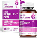 Bold Cranberry Plus Capsules - 100% Soluble 36mg PACs - Cranberry Pills for Women & Men with Urinary Tract Support, Non-GMO Vitamin C — 30 Vegan Capsules, 1 Month Supply