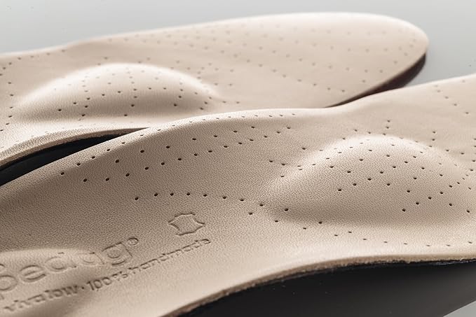 Pedag Viva Low | Low Arch Support | Handmade in Germany | Plantar Fasciitis Relief | Heel Cushion | Activated Charcoal Odor Control | Metatarsal Support | Tan | Men US 11/ EU 44