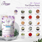 Fivona 3-in-1 Yoni Steam Kit - Bundle of V Steaming Herbs Blue Moon Recipe 1.76 Ounces (2-4 Steams) with Expandable V-Steam Seat and Hand Flusher for Detox, Cleansing, pH Balance and Odor Control