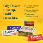 ALOHA Organic Plant Based Protein Bars - Sampler Pack #2-12 Bars, Vegan, Low Sugar, Gluten-Free, Paleo, Low Carb, Non-GMO, No Stevia, No Erythritol