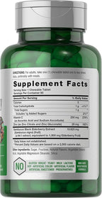 Horbaach Black Elderberry with Vitamin C and Zinc | 90 Chewable Tablets | Mixed Berry Flavor | Immune Support Complex | Vegetarian, Non-GMO, and Gluten Free Supplement