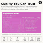 Vital Vitamins Vegan Collagen Booster Powder - Made with Amino Acids, Silica, Hyaluronic Acid, & Botanical Extracts - Plant-Based - Mango Raspberry Lemonade Flavor - Hair, Skin, Nails - 30 Servings