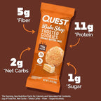 Quest Nutrition Frosted Protein Cookies Twin Pack, Peanut Butter Flavored, 1g Sugar, 11g Protein, 2g Net Carbs, Gluten Free, 16 Cookies