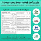 SHIFAA NUTRITION Halal Prenatal Vitamins with DHA and Folic Acid | High Potency 90 Softgels, Keto-Friendly | Vitamin C 120mg, DHA 250mg, Folic Acid 800mg, EPA 90mg, Biotin & Iodine