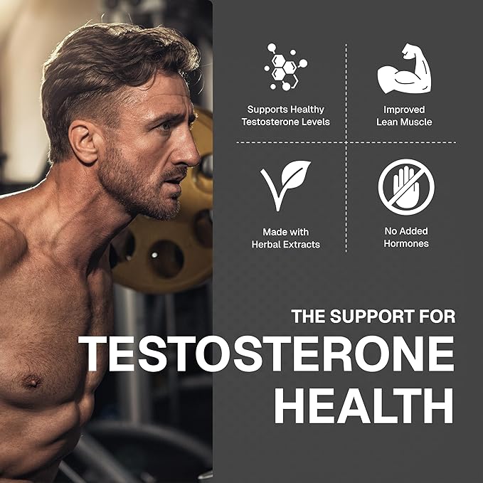 Weider Prime Testosterone Support - Men's Nutrition - Enriched with Vitamins & Minerals - with Ashwagandha, Chromax Chromium, Bioperine & Zinc - Gluten Free - 120 Capsules