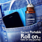 Lavender Essential Oil Roll-On 10 ml - Pure & Natural Blend, Prediluted Roller for Calmness, Relaxation & Skin Care - Nexon Botanics