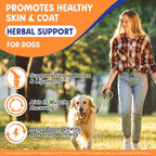 Premium Grass-Fed Liquid Collagen for Dogs - Skin and Coat Support Supplement with Biotin, Vitamin C and Hyaluronic Acid