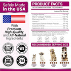 YUMA'S Advanced Collagen for Dogs - 170 Chews - Hip and Joint Supplement - Multi-Collagen Peptides - Skin & Coat Health, Cartilage & Mobility Support - Glucosamine, Vitamin C, Hyaluronic Acid