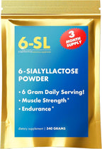 100% Pure 6-Sialyllactose (6-SL) - Muscle Support Supplement to Increase Strength, Build Lean Muscle Mass, Enhance Recovery, and Boost Performance - 3-Month Supply