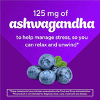 Vitafusion Ashwagandha Gummies –Clinically Shown Adaptogen Sensoril Ashwagandha 125mg Per Serving – Help Manage Stress – Chewable Gummy Vitamins/ Alternative to Liquid Capsules Drops Powder, 60 Count