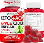 Keto ACV Gummies Advanced Weight Loss - Sugar Free ACV Keto Gummies - Gummy Supplement for Women and Men - Detox - Apple Cider Vinegar - Apple Flavor